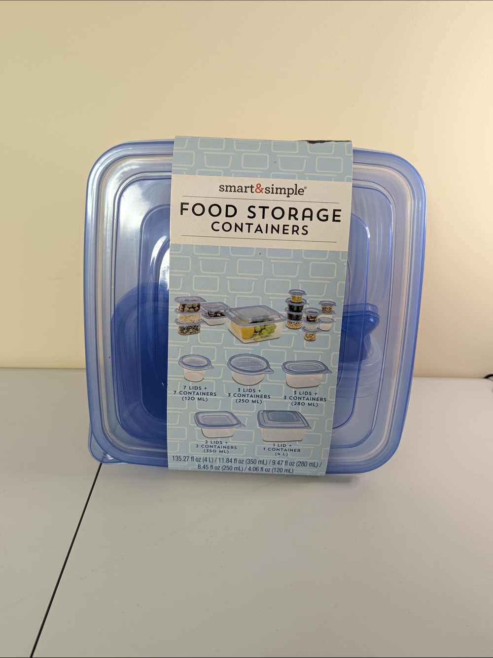 Blue Food Storage Container - Stackable Serving Lid - Picture 2 of 5